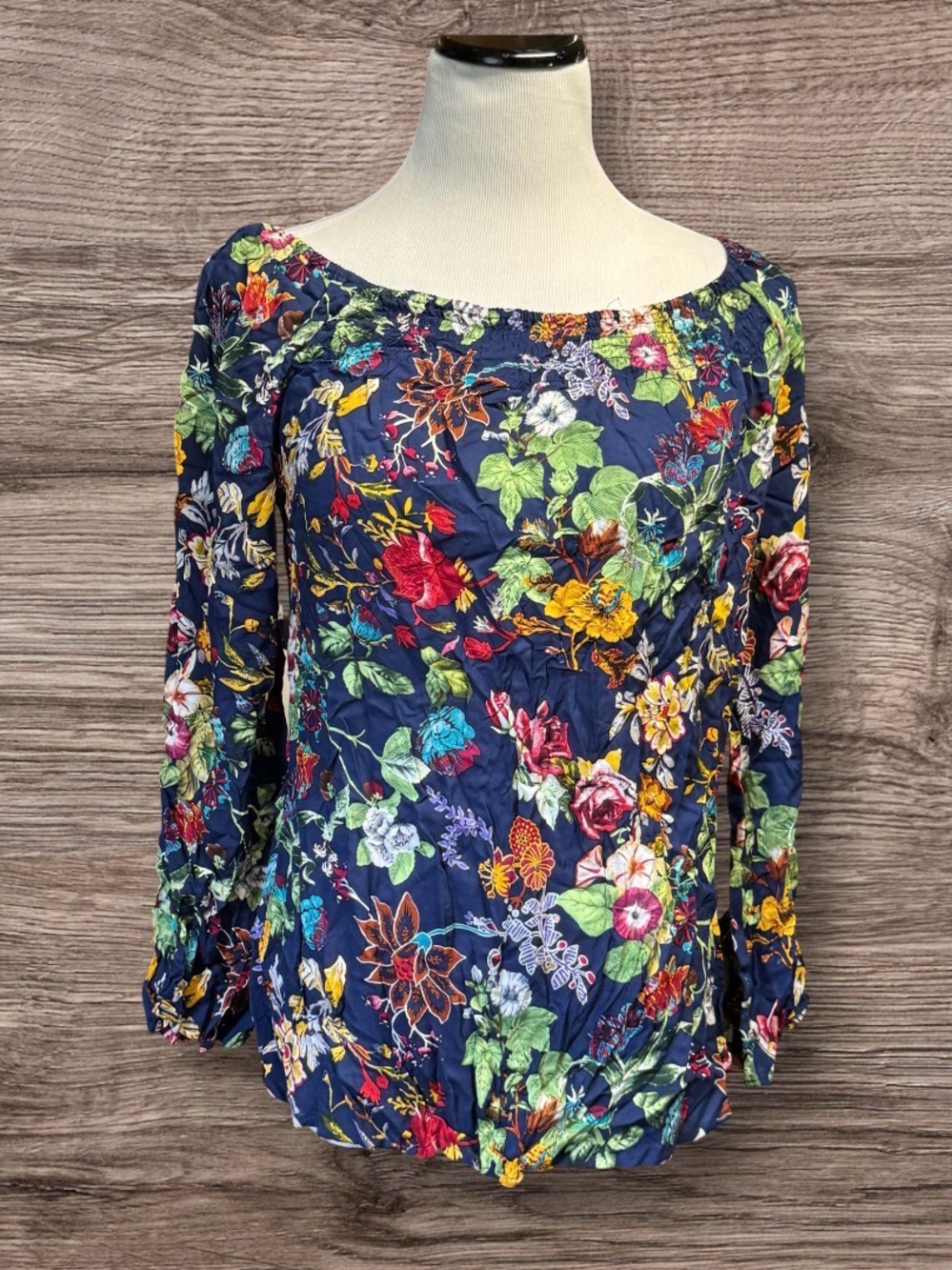 NWT Lee Floral Print Long Sleeve Blouse SZ M